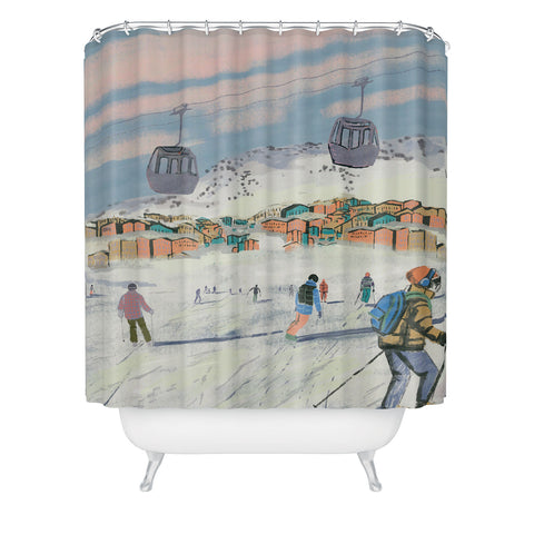 Britt Does Design Winter Ski Trip Shower Curtain