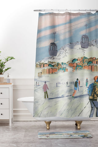 Britt Does Design Winter Ski Trip Shower Curtain And Mat