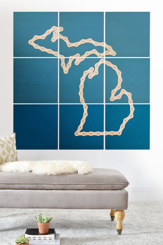 Brooke Hamilton United Chains of America Michigan Wood Wall Mural