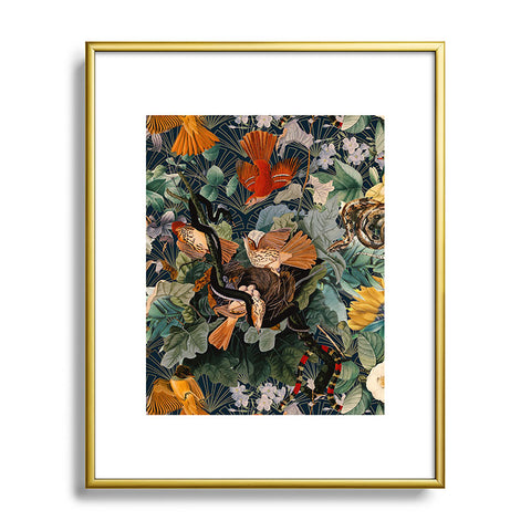 Burcu Korkmazyurek Birds and Snakes Metal Framed Art Print