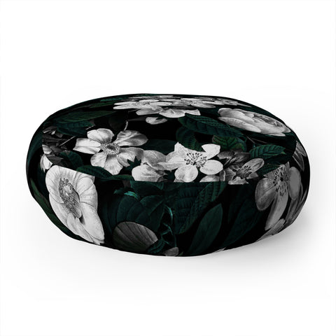 Burcu Korkmazyurek Botanical Night Floor Pillow Round