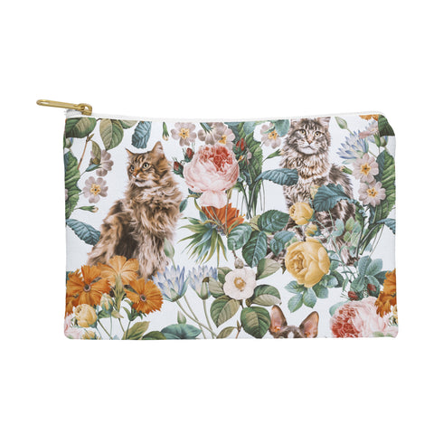 Burcu Korkmazyurek Cat and Floral Pattern III Pouch