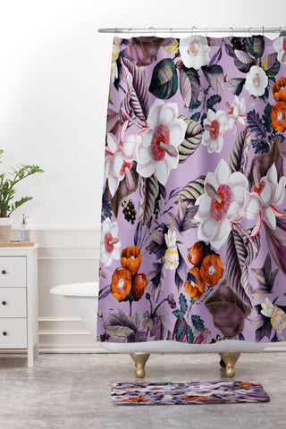 Burcu Korkmazyurek Crocus Petal Shower Curtain And Mat