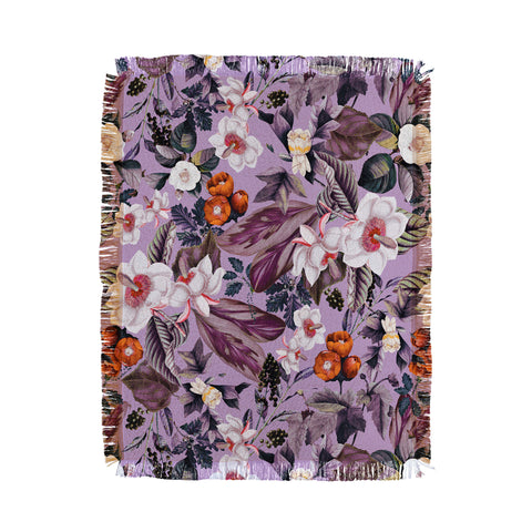 Burcu Korkmazyurek Crocus Petal Throw Blanket