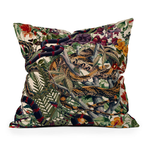 Burcu Korkmazyurek Dangers in the Forest II Throw Pillow
