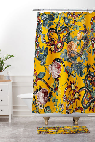 Burcu Korkmazyurek Dangers in the Forest III Shower Curtain And Mat