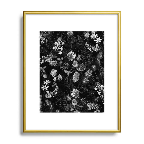 Burcu Korkmazyurek DARK FLOWER II Metal Framed Art Print