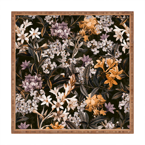 Burcu Korkmazyurek Dark Garden I Square Tray