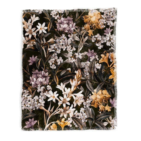 Burcu Korkmazyurek Dark Garden I Throw Blanket