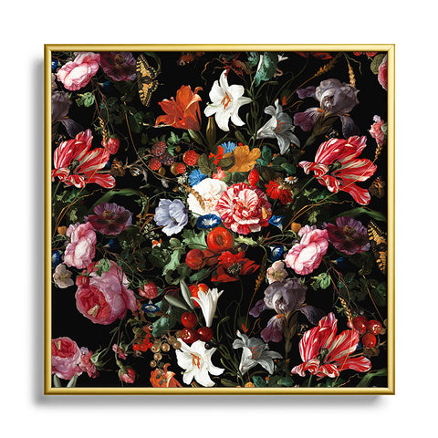 Burcu Korkmazyurek Dark Garden IV Metal Square Framed Art Print