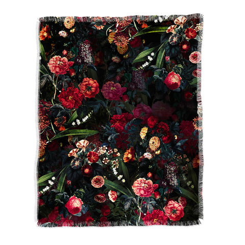 Burcu Korkmazyurek Dark Garden V Throw Blanket