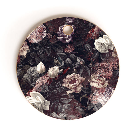 Burcu Korkmazyurek EXOTIC GARDEN NIGHT III Cutting Board Round