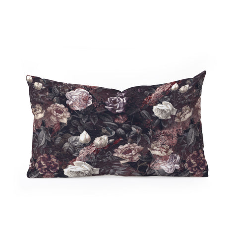 Burcu Korkmazyurek EXOTIC GARDEN NIGHT III Oblong Throw Pillow