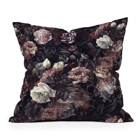 Burcu Korkmazyurek EXOTIC GARDEN NIGHT III Throw Pillow