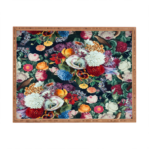 Burcu Korkmazyurek EXOTIC GARDEN NIGHT XIII Rectangular Tray