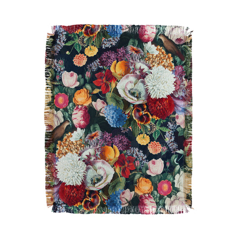 Burcu Korkmazyurek EXOTIC GARDEN NIGHT XIII Throw Blanket