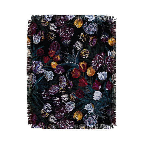 Burcu Korkmazyurek EXOTIC GARDEN NIGHT XIV Throw Blanket
