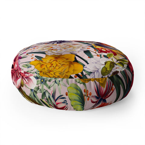 Burcu Korkmazyurek Exotic Garden Summer Floor Pillow Round