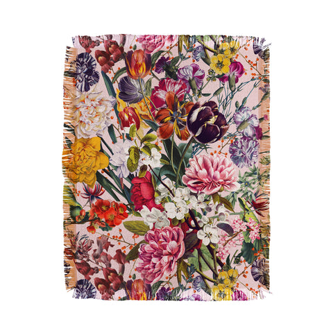 Burcu Korkmazyurek Exotic Garden Summer Throw Blanket