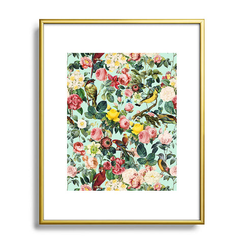 Burcu Korkmazyurek Floral and Birds III Metal Framed Art Print