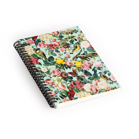 Burcu Korkmazyurek Floral and Birds III Spiral Notebook