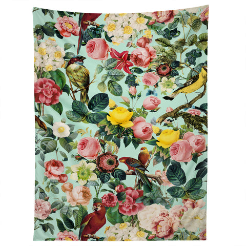 Burcu Korkmazyurek Floral and Birds III Tapestry