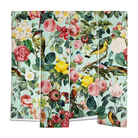 Burcu Korkmazyurek Floral and Birds III Wall Mural