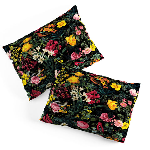 Burcu Korkmazyurek Floral and Birds Pattern Pillow Shams