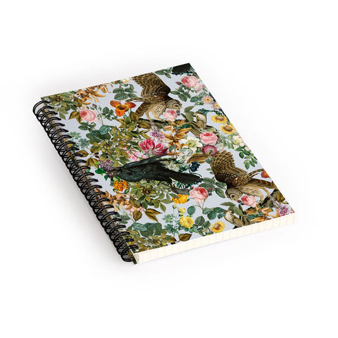 Burcu Korkmazyurek FLORAL AND BIRDS VI Spiral Notebook