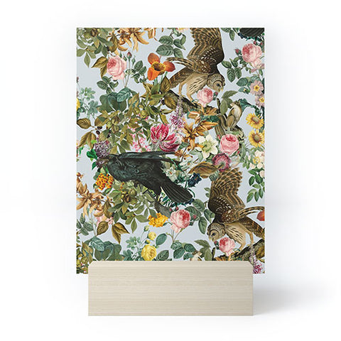 Burcu Korkmazyurek FLORAL AND BIRDS VI Mini Art Print