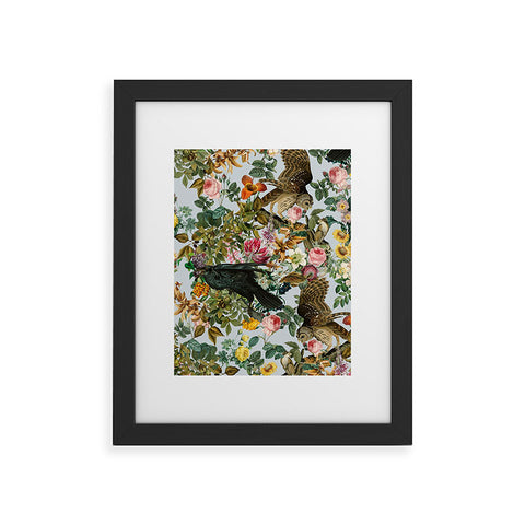Burcu Korkmazyurek FLORAL AND BIRDS VI Framed Art Print