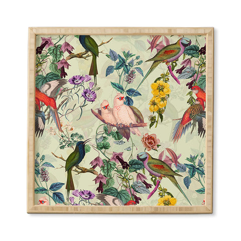 Burcu Korkmazyurek Floral and Birds VIII Framed Wall Art