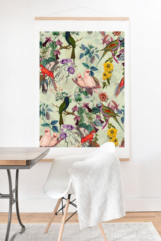 Burcu Korkmazyurek Floral and Birds VIII Art Print And Hanger