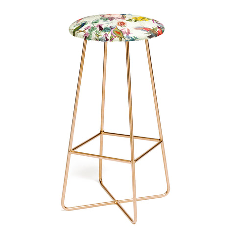 Burcu Korkmazyurek Floral and Birds VIII Bar Stool