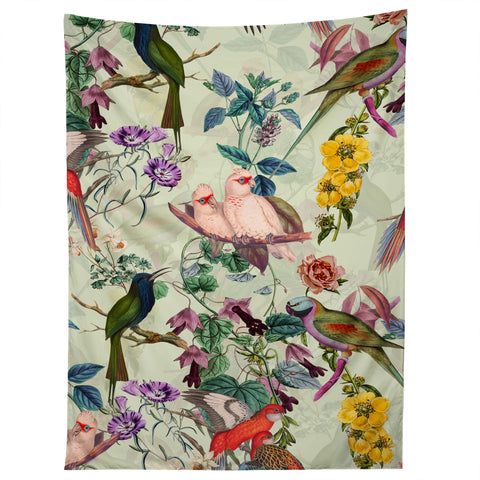 Burcu Korkmazyurek Floral and Birds VIII Tapestry