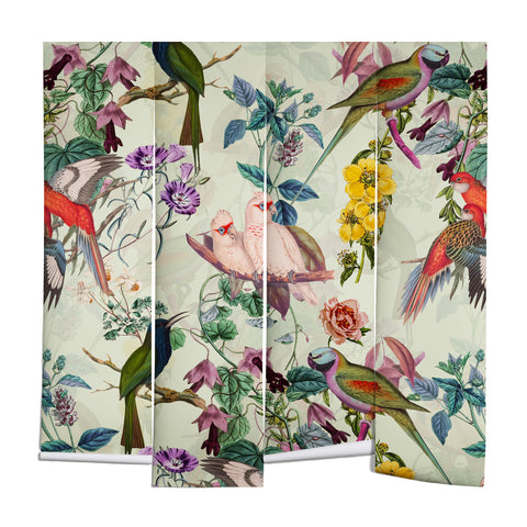 Burcu Korkmazyurek Floral and Birds VIII Wall Mural