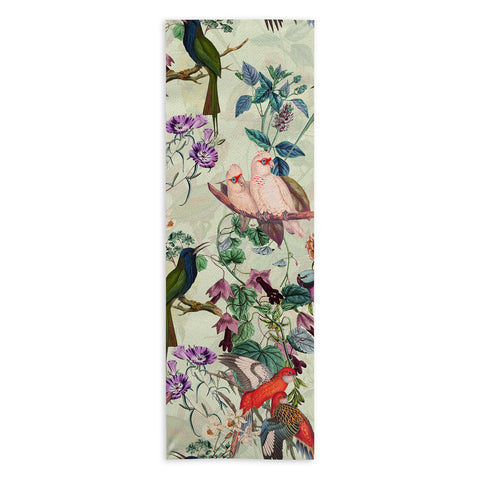 Burcu Korkmazyurek Floral and Birds VIII Yoga Towel