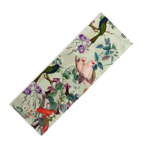 Burcu Korkmazyurek Floral and Birds VIII Yoga Mat