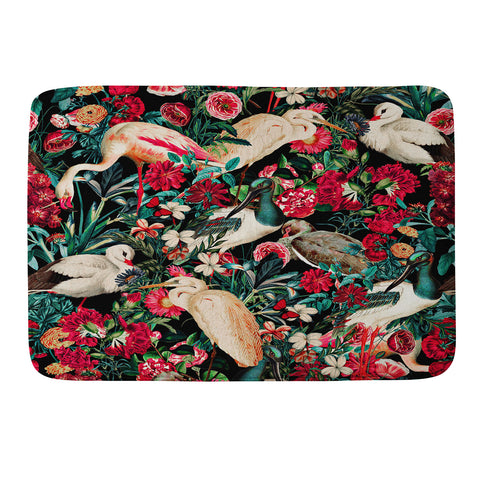 Burcu Korkmazyurek FLORAL AND BIRDS XIV Memory Foam Bath Mat
