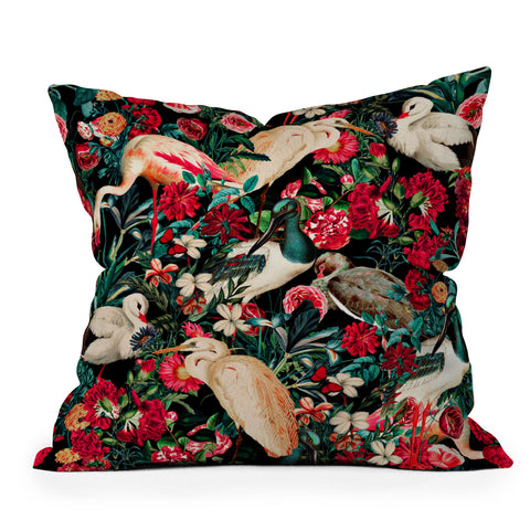 Burcu Korkmazyurek FLORAL AND BIRDS XIV Throw Pillow