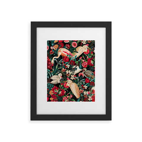 Burcu Korkmazyurek FLORAL AND BIRDS XIV Framed Art Print