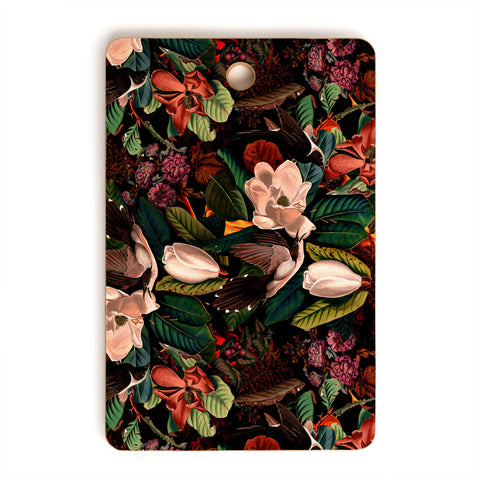 Burcu Korkmazyurek FLORAL AND BIRDS XXI Cutting Board Rectangle