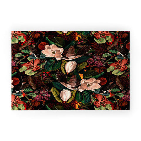 Burcu Korkmazyurek FLORAL AND BIRDS XXI Welcome Mat