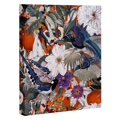 Burcu Korkmazyurek Floral and Birds XXVI Art Canvas
