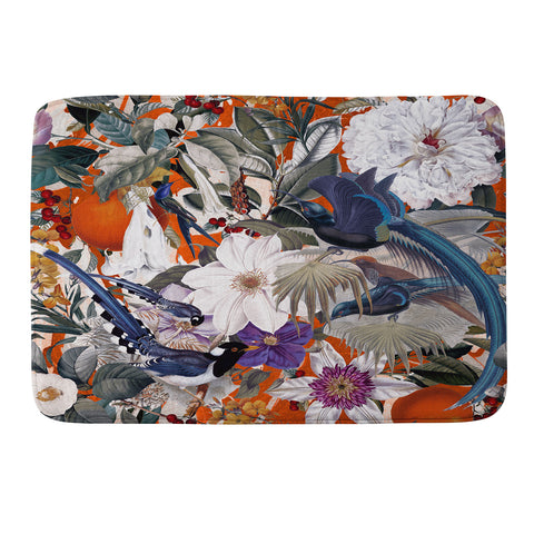 Burcu Korkmazyurek Floral and Birds XXVI Memory Foam Bath Mat