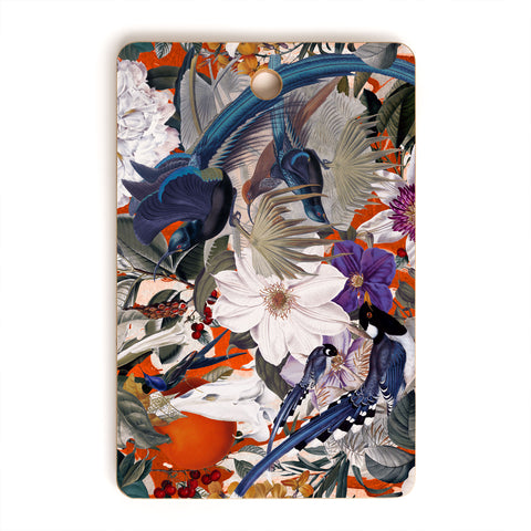 Burcu Korkmazyurek Floral and Birds XXVI Cutting Board Rectangle