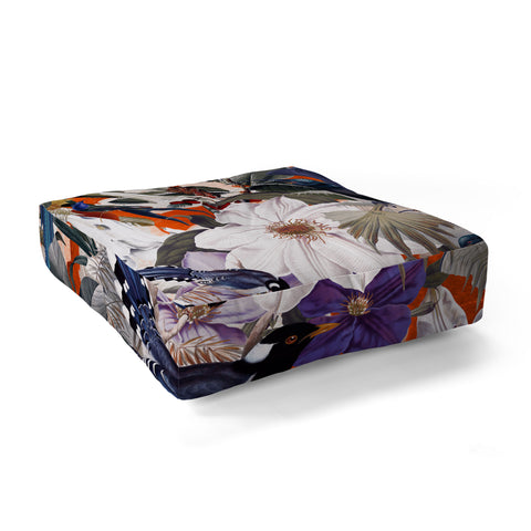 Burcu Korkmazyurek Floral and Birds XXVI Floor Pillow Square