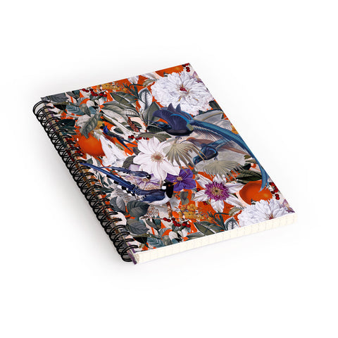 Burcu Korkmazyurek Floral and Birds XXVI Spiral Notebook
