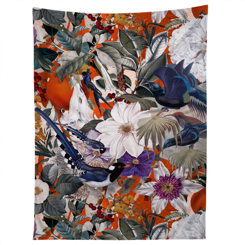 Burcu Korkmazyurek Floral and Birds XXVI Tapestry