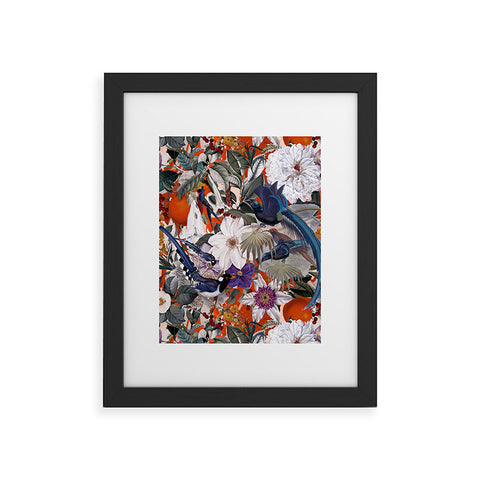 Burcu Korkmazyurek Floral and Birds XXVI Framed Art Print